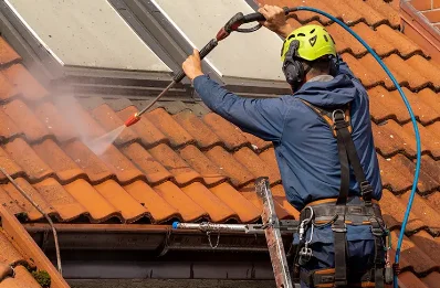 Démoussage et hydrofuge de toiture à Bruniquel
